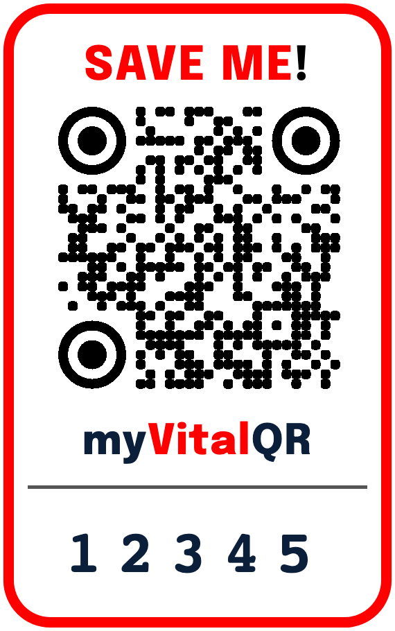 SAVE ME QR sticker